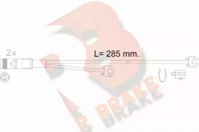 R BRAKE 610614rb -  Сигнализатор, износ тормозных колодок